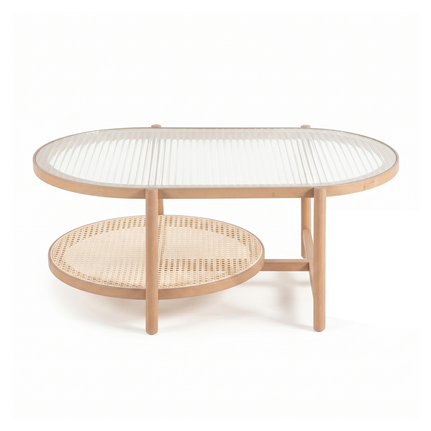 Mesa de Centro Oval com Tela