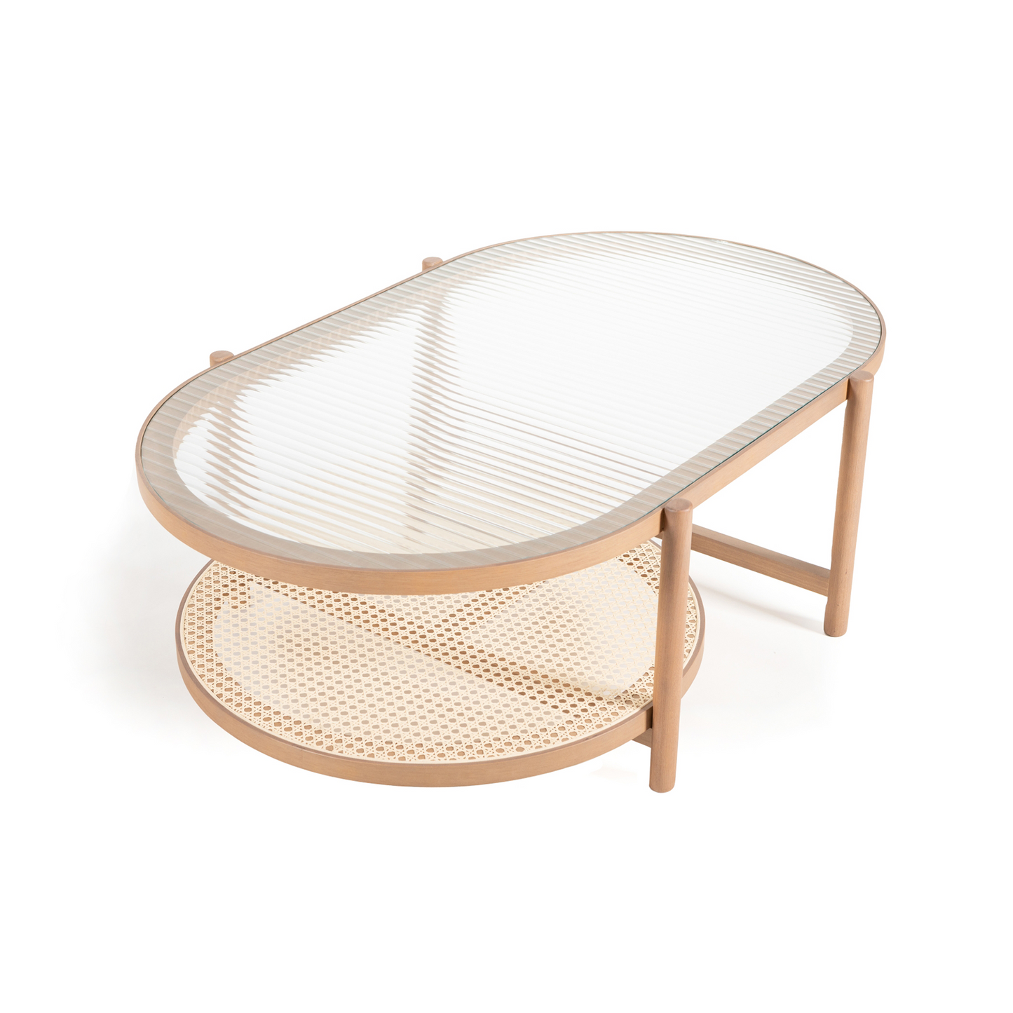 Mesa de Centro Oval com Tela